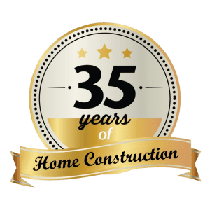 35 Years of Home Construction badge